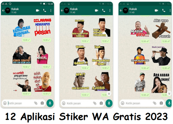 Stiker WA Lucu Gratis