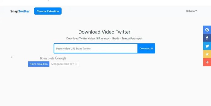 Cara Download Video Twitter