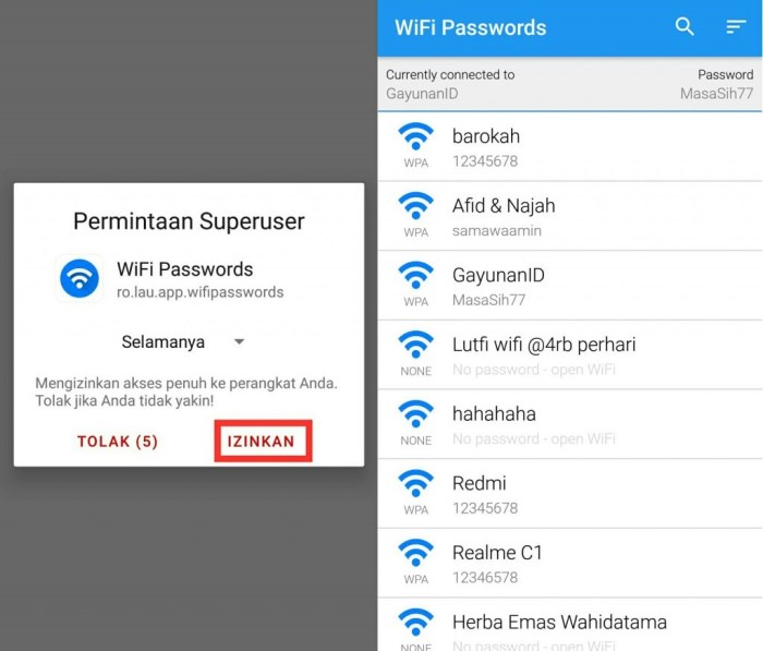 Wifi password mengetahui lewat repot rahasiatekno isi daftar