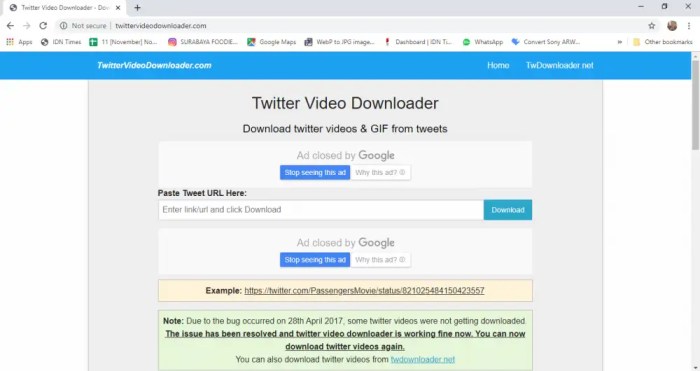 Cara Download Video Twitter