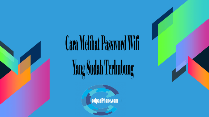 Cara Melihat Password WiFi yang Terhubung