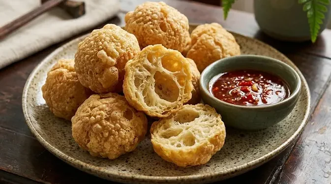 Resep Bakso Goreng Kopong Renyah ala Restoran Chinese Food Berongga di Dalam