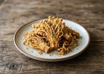 Resep Jamur Enoki Crispy Tanpa MSG yang Renyah dan Tahan Lama