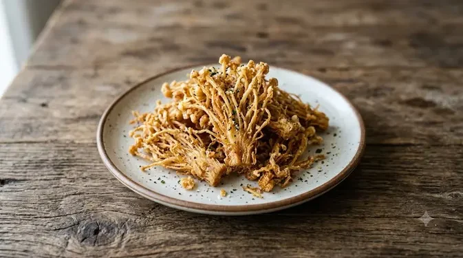 Resep Jamur Enoki Crispy Tanpa MSG yang Renyah dan Tahan Lama