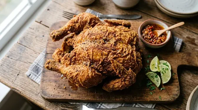 Goreng Ayam Utuh agar Matang Merata, Tidak Gosong dan Tetap Juicy